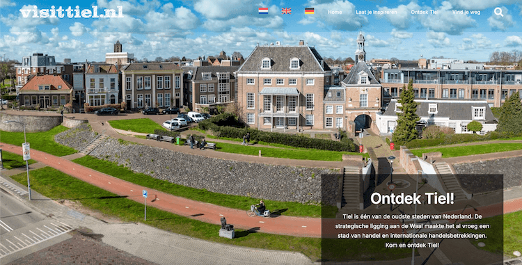 Website Visit Tiel - ontwerp en bouw door ABCwebsites