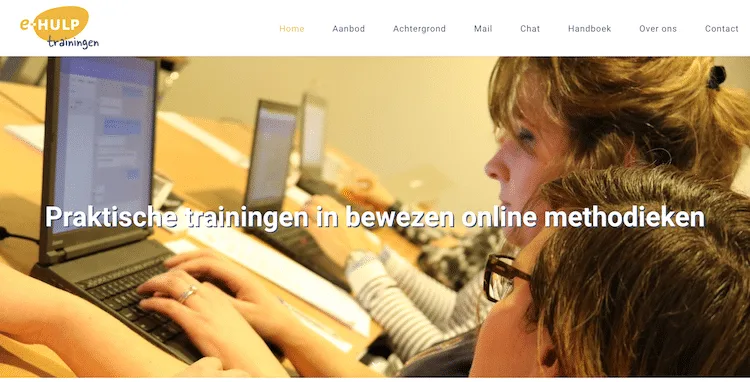 E-hulp-Trainingen Website E-hulp Trainingen - ontwerp en bouw door ABCwebsites