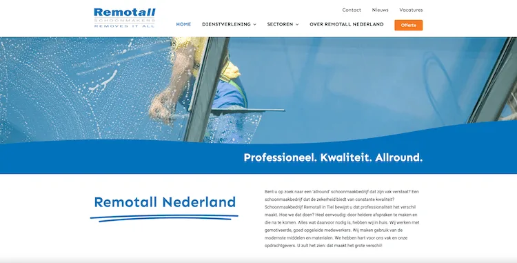 Remotall-redesign Website Remotall - ontwerp en bouw door ABCwebsites