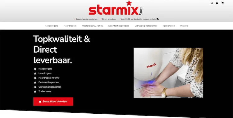 Starmix-Store Website Starmix Store - ontwerp en bouw door ABCwebsites