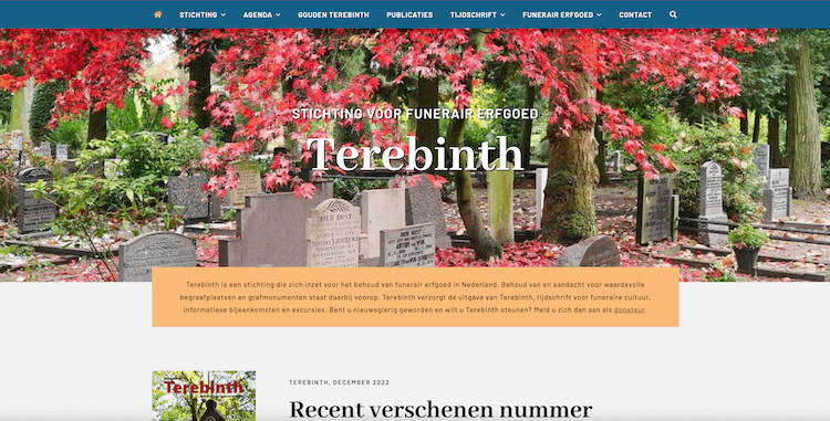 Website Terebinth - ontwerp en bouw door ABCwebsites