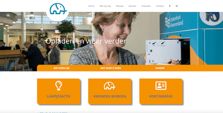 Website Vrienden van ZRT - ontwerp en bouw door ABCwebsites