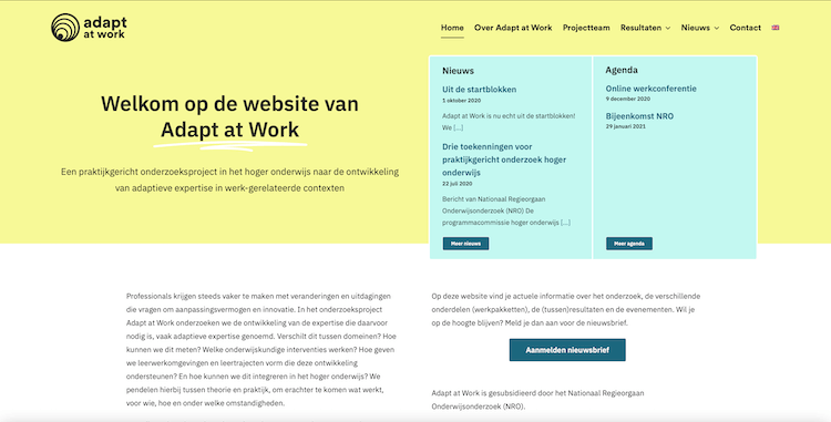 Adapt-at-Work Website Adapt at Work - ontwerp en bouw door ABCwebsites