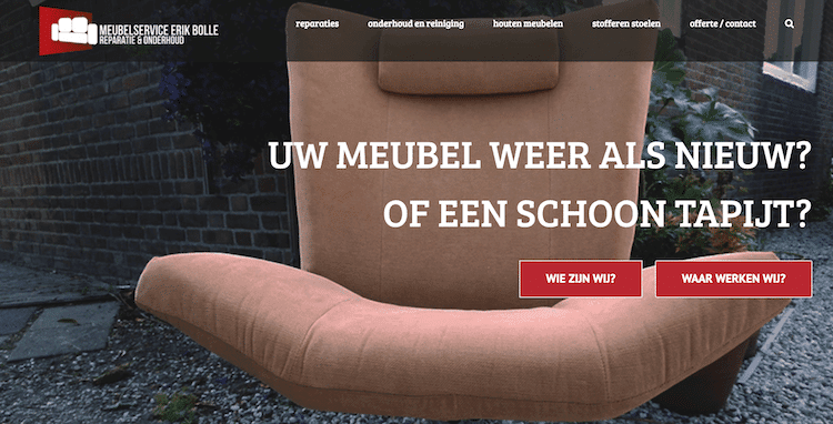 Website Meubelservice Erik Bolle - ontwerp en bouw door ABCwebsites