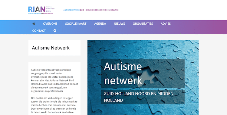 Regionaal-Intersectoraal-Autisme-Netwerk-ZHN Website Autisme Netwerk - ontwerp en bouw door ABCwebsites